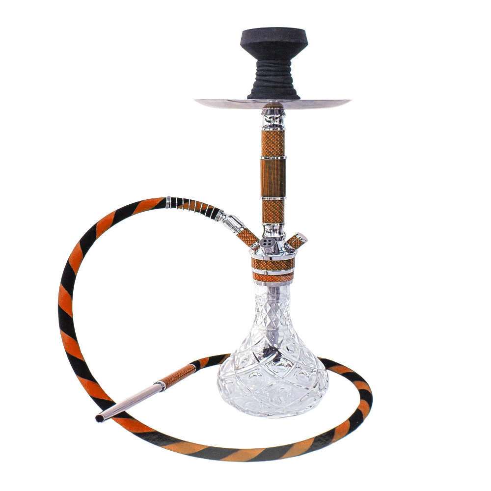 AL MALAKI QUEEN ELIZABETH HOOKAH W/ LEATHER CASE - ORANGE