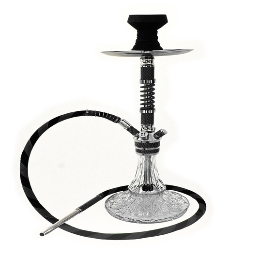 AL MALAKI PRINCE WILLIAM HOOKAH W/ LEATHER CASE - BLACK
