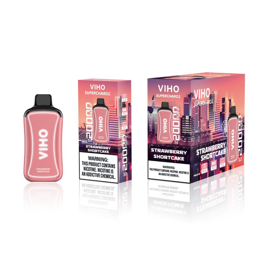 VIHO SUPERCHARGE 5% NIC 20000PUFFS DISPOSABLE - STRAW SHORTCAKE