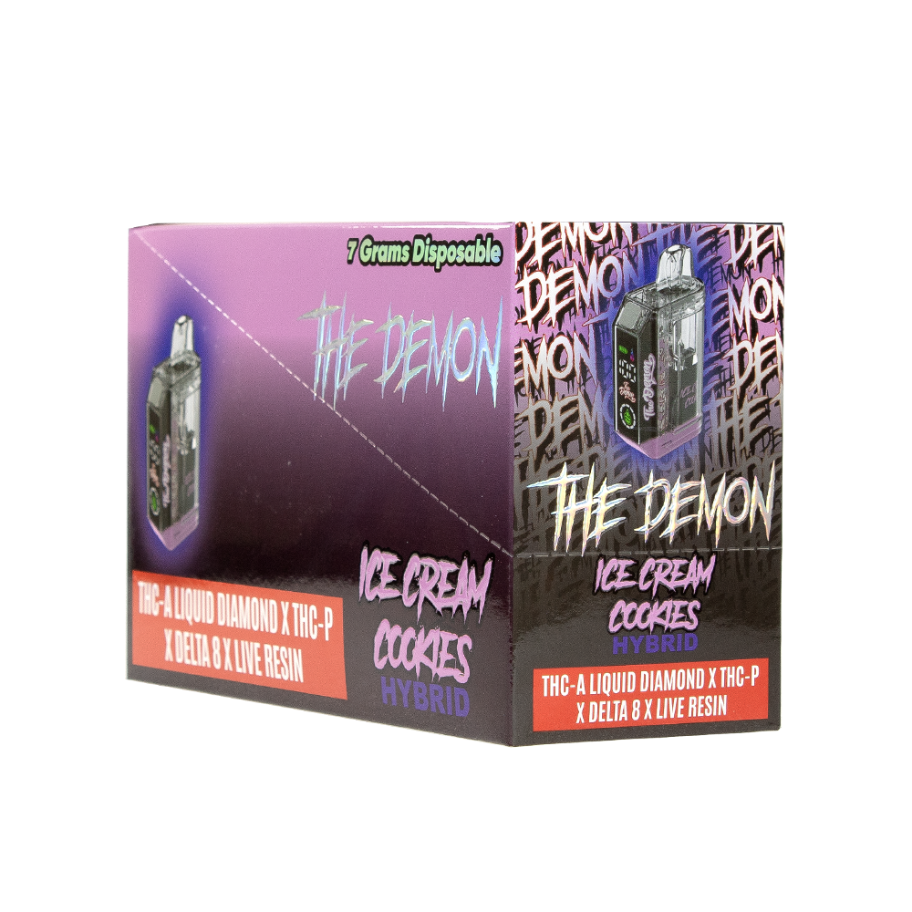 THE DEMON THC-PX /THCB/D8 7G DISPOSABLE HYBRID - ICE CREAM COOKIES
