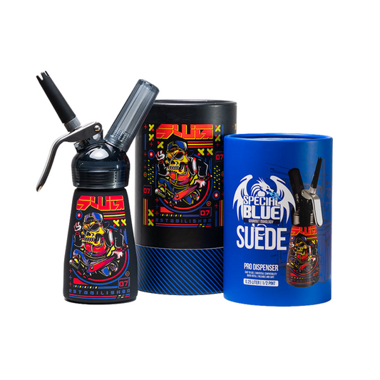 SPECIAL BLUE 1/2 PINT PLASTIC HEAD PRO DISPENSER - CYBER PUNK
