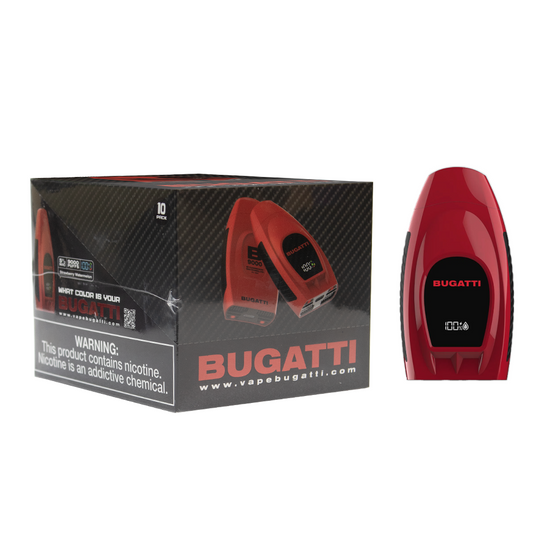 BUGATTI 5% NIC 9000 PUFFS DISPOSABLE - STRAW WATERMELON