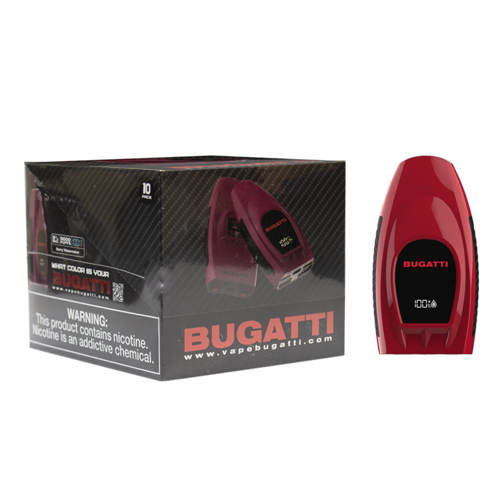 BUGATTI 5% NIC 9000 PUFFS DISPOSABLE - BERRY WATERMELON