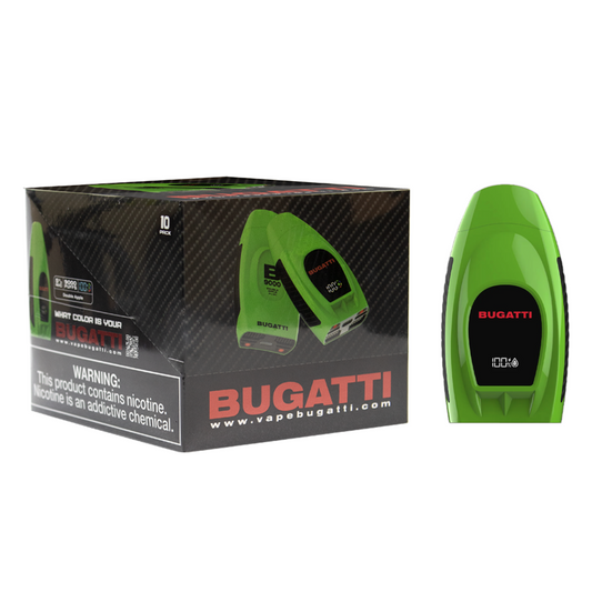 BUGATTI 5% NIC 9000 PUFFS DISPOSABLE - DOUBLE APPLE