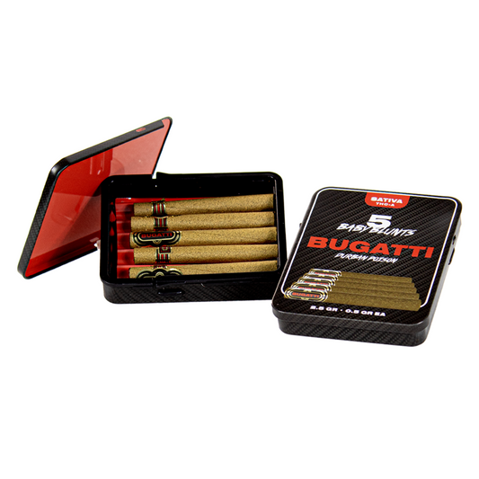 BUGATTI THCA 2.5G 5CTS BABY BLUNTS SATIVA - DURBAN POISON