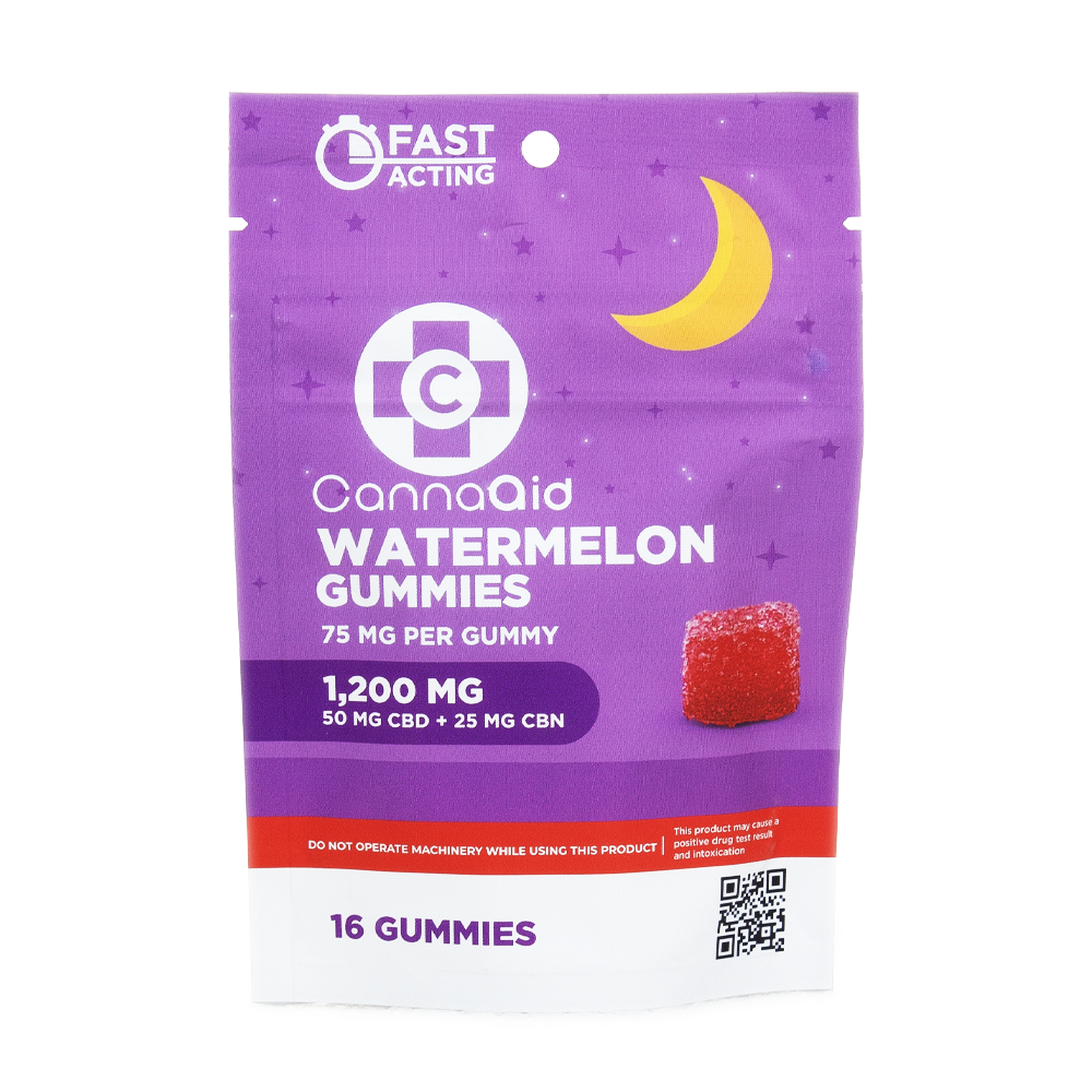 CANNAAID CBD/CBN 1200MG GUMMIES - WATERMELON