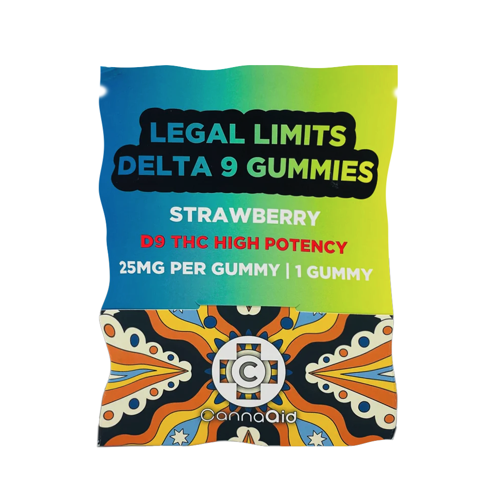 CANNAAID D9THC HIGH POTENCY GUMMIES - STRAWBERRY