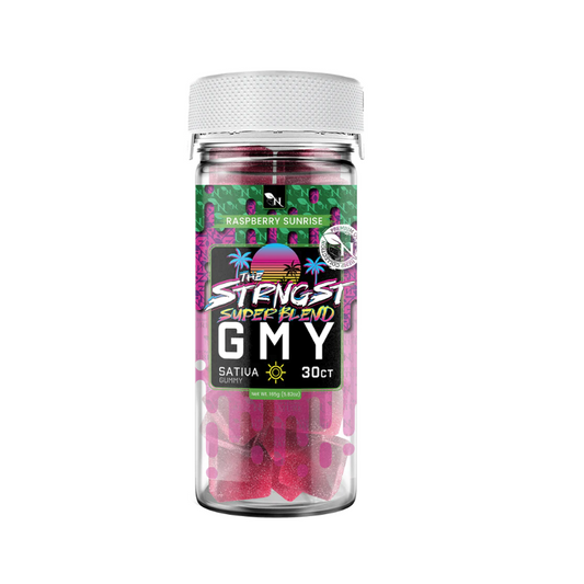 AGFN THE STRONGEST SUPER BLEND GMY GUMMIES SATIVA - RASPBERRY SUNRISE