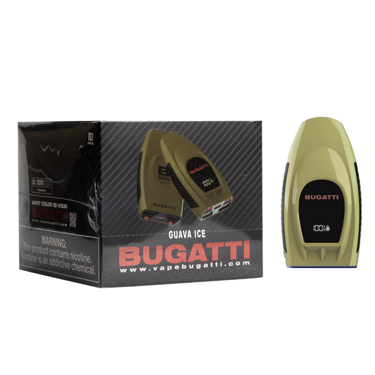 BUGATTI 5% NIC 9000 PUFFS DISPOSABLE - GUAVA ICE
