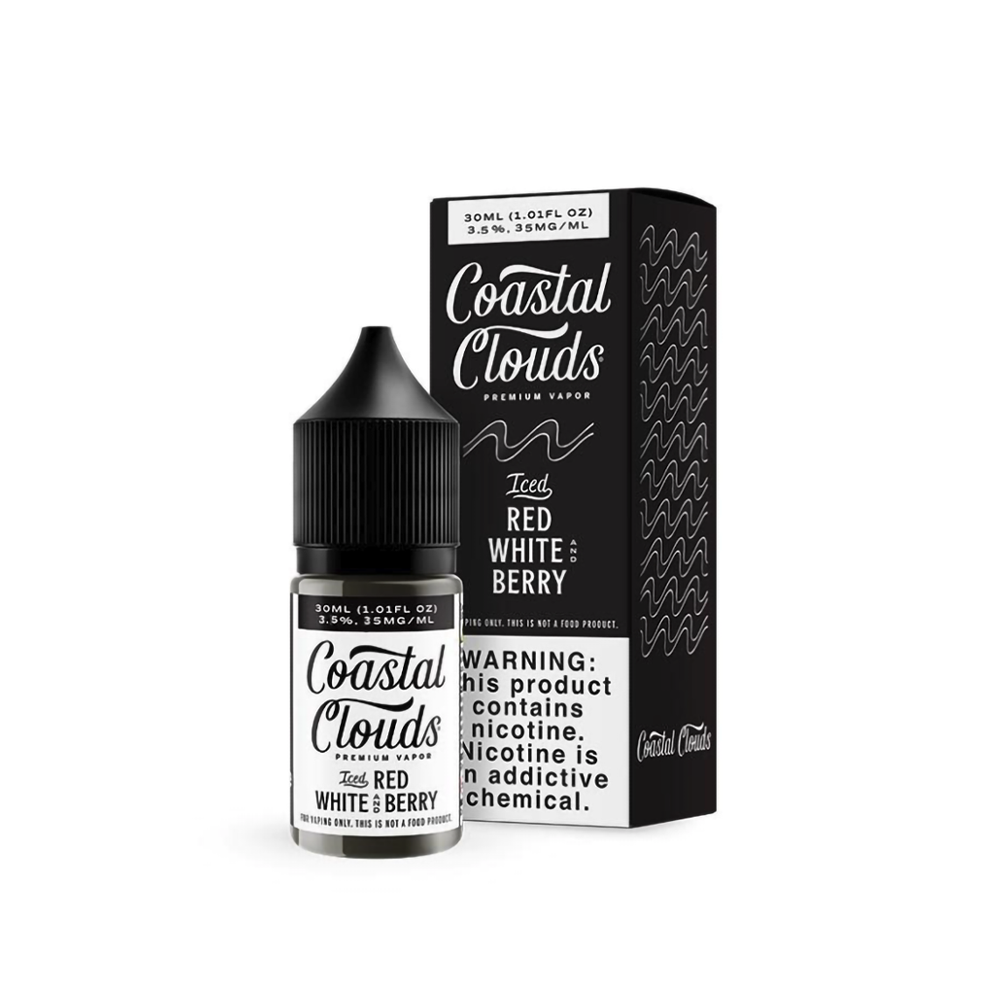 COASTAL CLOUDS 30ML SALT NIC JUICE 35MG - ICED RED WHITE BERRY