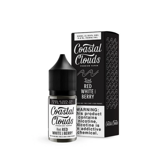 COASTAL CLOUDS 30ML SALT NIC JUICE 35MG - ICED RED WHITE BERRY