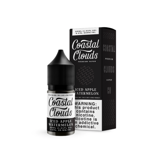 COASTAL CLOUDS 30ML SALT NIC JUICE 35MG - ICED APPLE WATERMELON