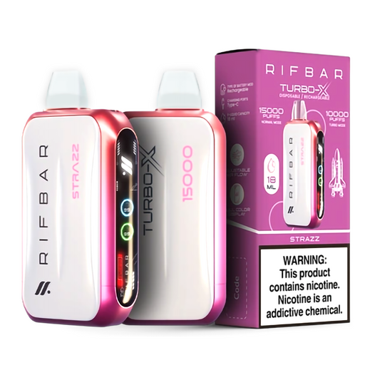 RIFBAR TURBO X 5% 15000 PUFFS DISPOSABLE - STRAZZ