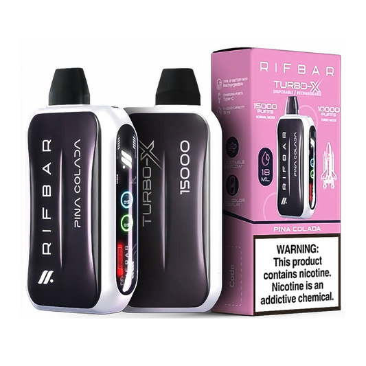 RIFBAR TURBO X 5% 15000 PUFFS DISPOSABLE - PINA COLADA