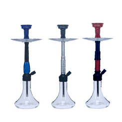 MYA ORO 1A CLEAR GLASS HOOKAH - ASSORTED COLORS