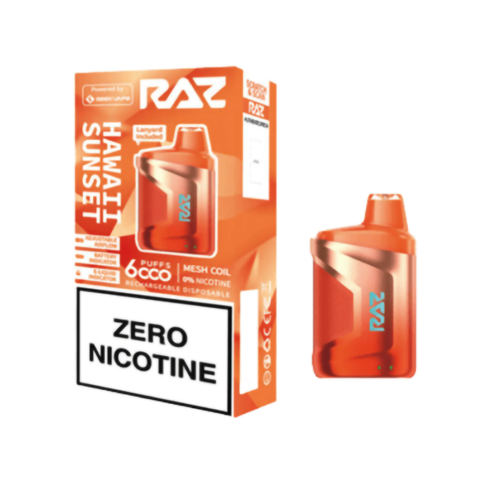 RAZ 0% NIC 6000PUFFS DISPOSABLE - HAWAII SUNSET