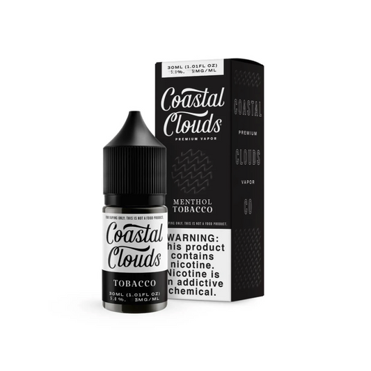 COASTAL CLOUDS 30ML SALT NIC JUICE 50MG - MENTHOL TOBACCO