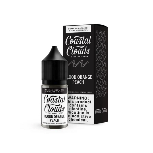 COASTAL CLOUDS 30ML SALT NIC JUICE 50MG - BLOOD ORANGE PEACH