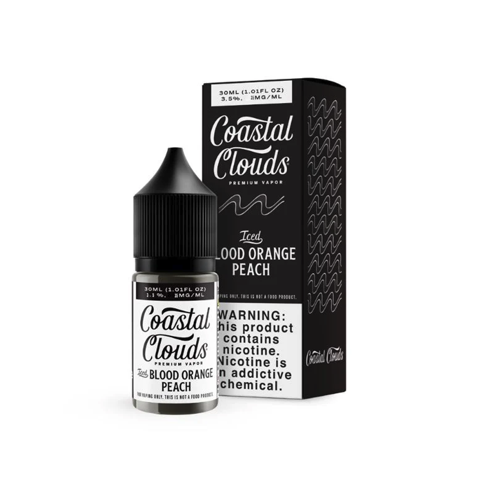 COASTAL CLOUDS 30ML SALT NIC JUICE 35MG -ICED BLOOD ORANGE PEACH