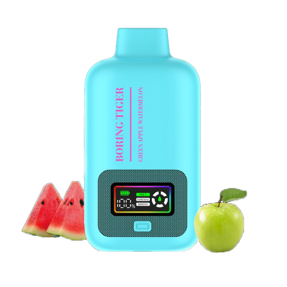 BORING TIGER 5% 25000PUFF DISPOSABLE - GREEN APPLE WATERMELON