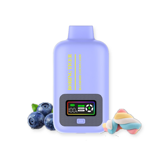 BORING TIGER 5% 25000PUFF DISPOSABLE - BLUEBERRY COTTON CANDY