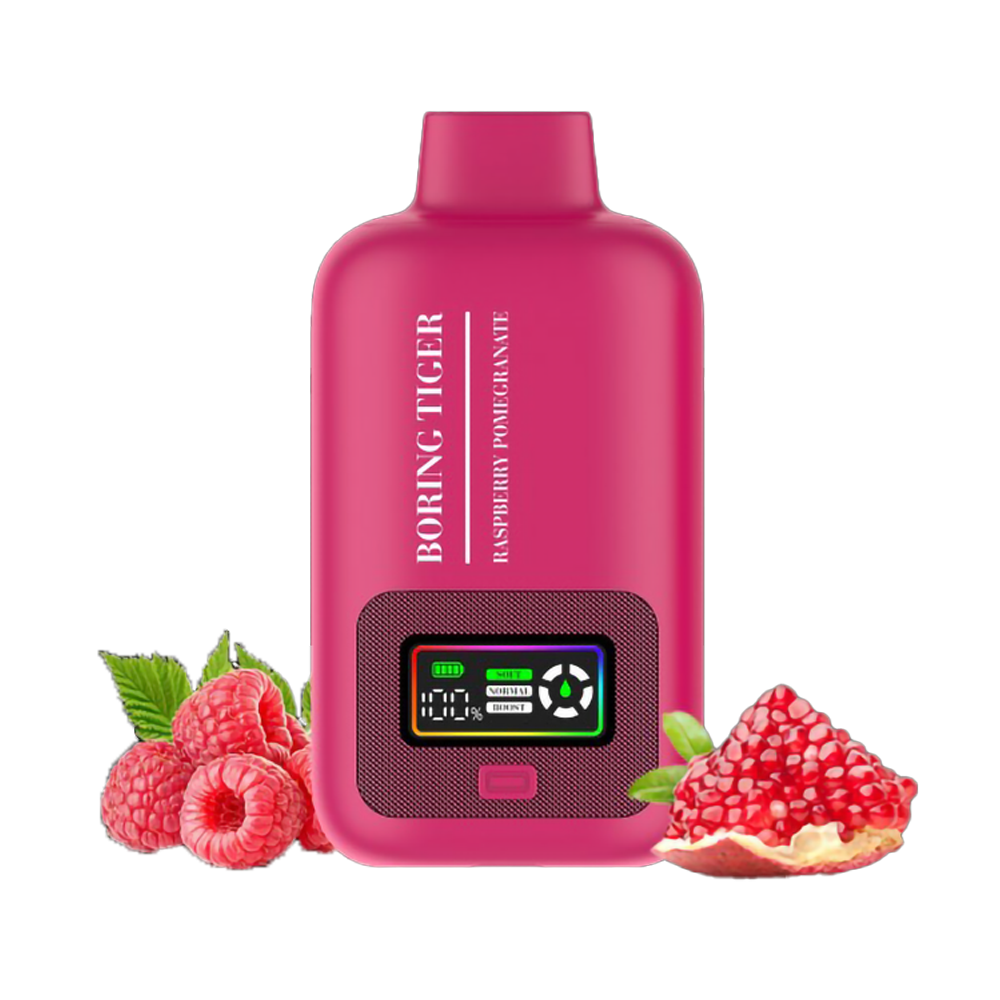 BORING TIGER 5% 25000PUFF DISPOSABLE - RASP POMEGRANATE