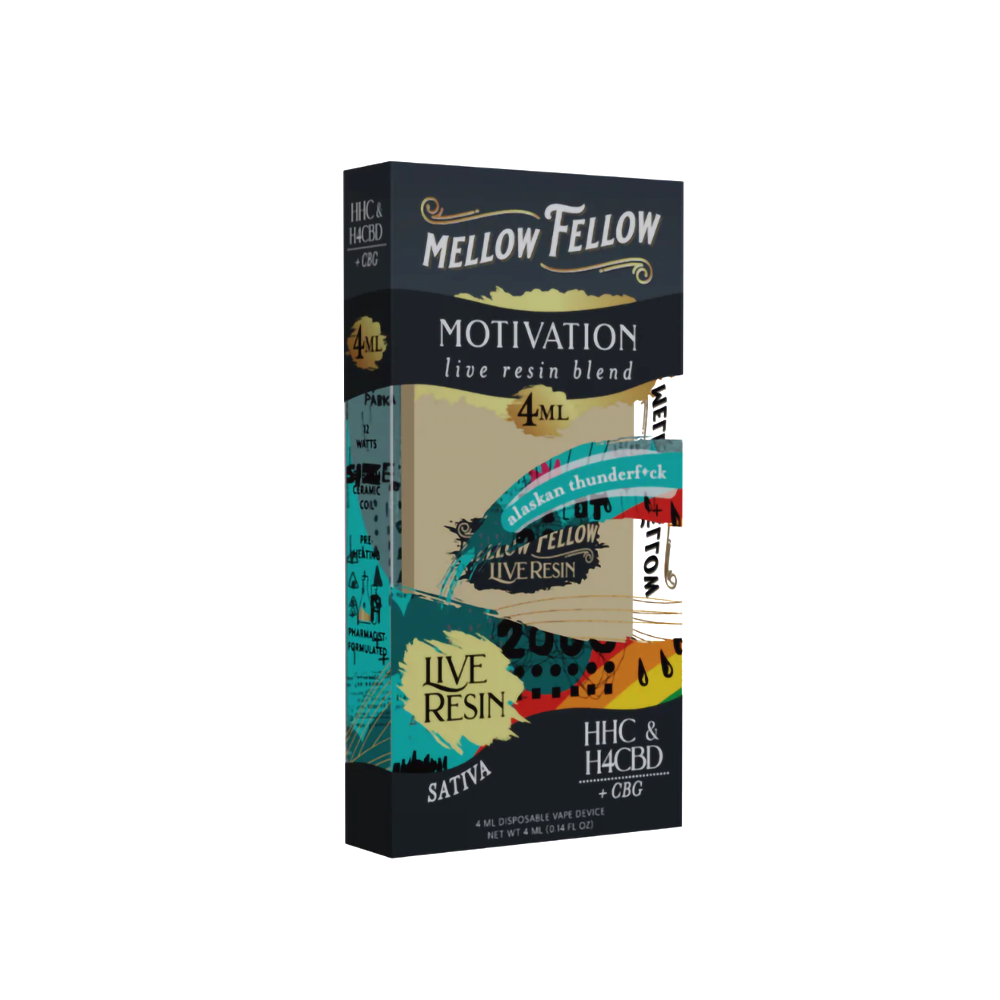 MELLOW FELLOW CHARGED BLEND 4ML DISPOSABLE SATIVA - ALASKAN THUNDERF*CK