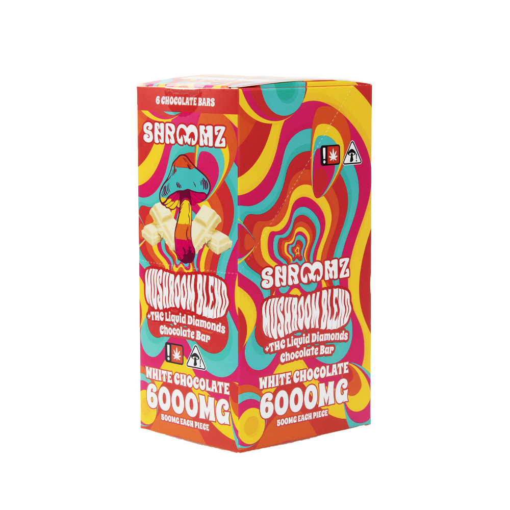 SHROOMZ MUSHROOM THC 6000MG CHOCOLATE BAR - WHITE CHOCOLATE