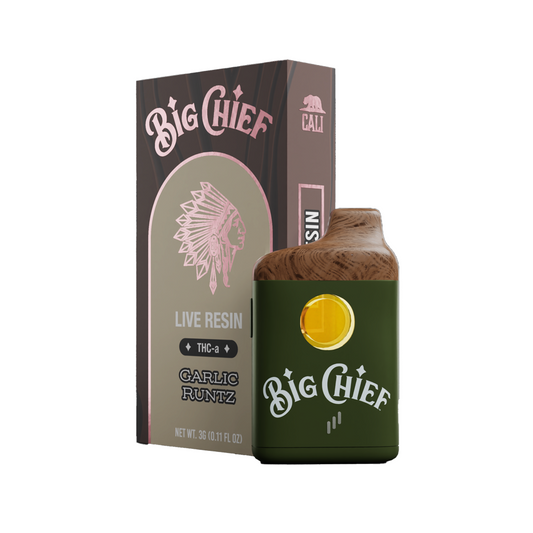 BIG CHIEF THCA 3G DISPOSABLE - GARLIC RUNTZ