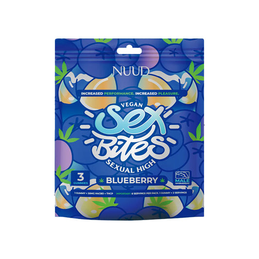 NUUD BITES MALE SEXUAL GUMMIES - BLUEBERRY