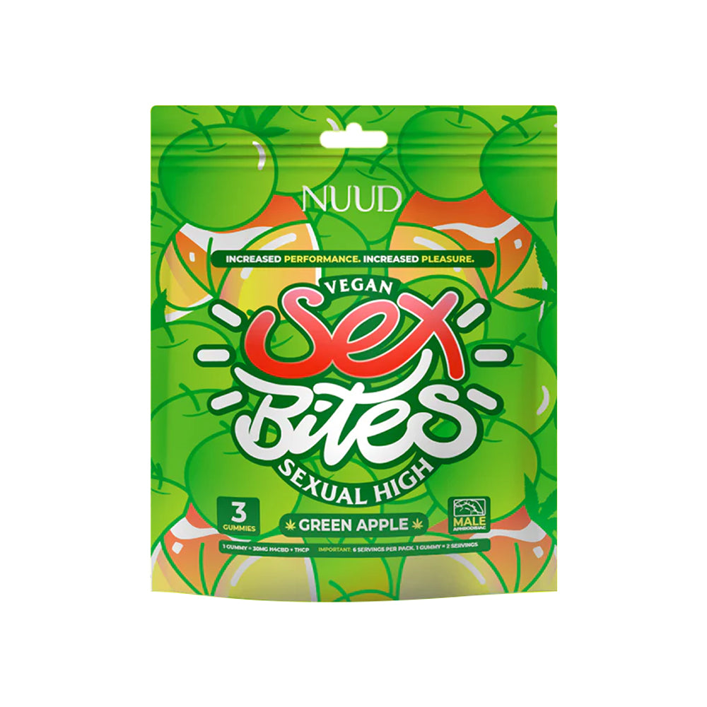 NUUD BITES MALE SEXUAL GUMMIES - GREEN APPLE