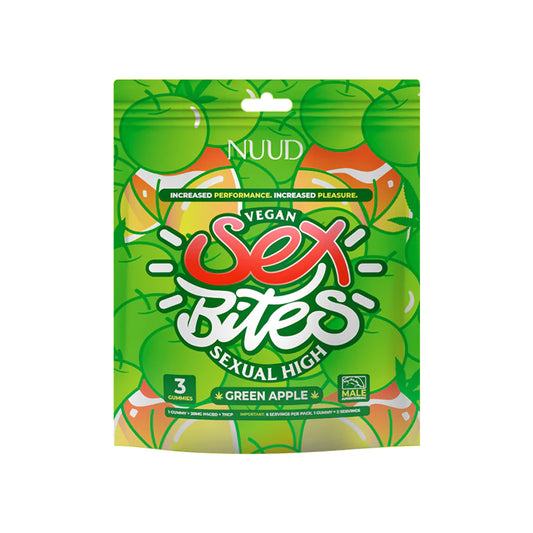 NUUD BITES MALE SEXUAL GUMMIES - GREEN APPLE