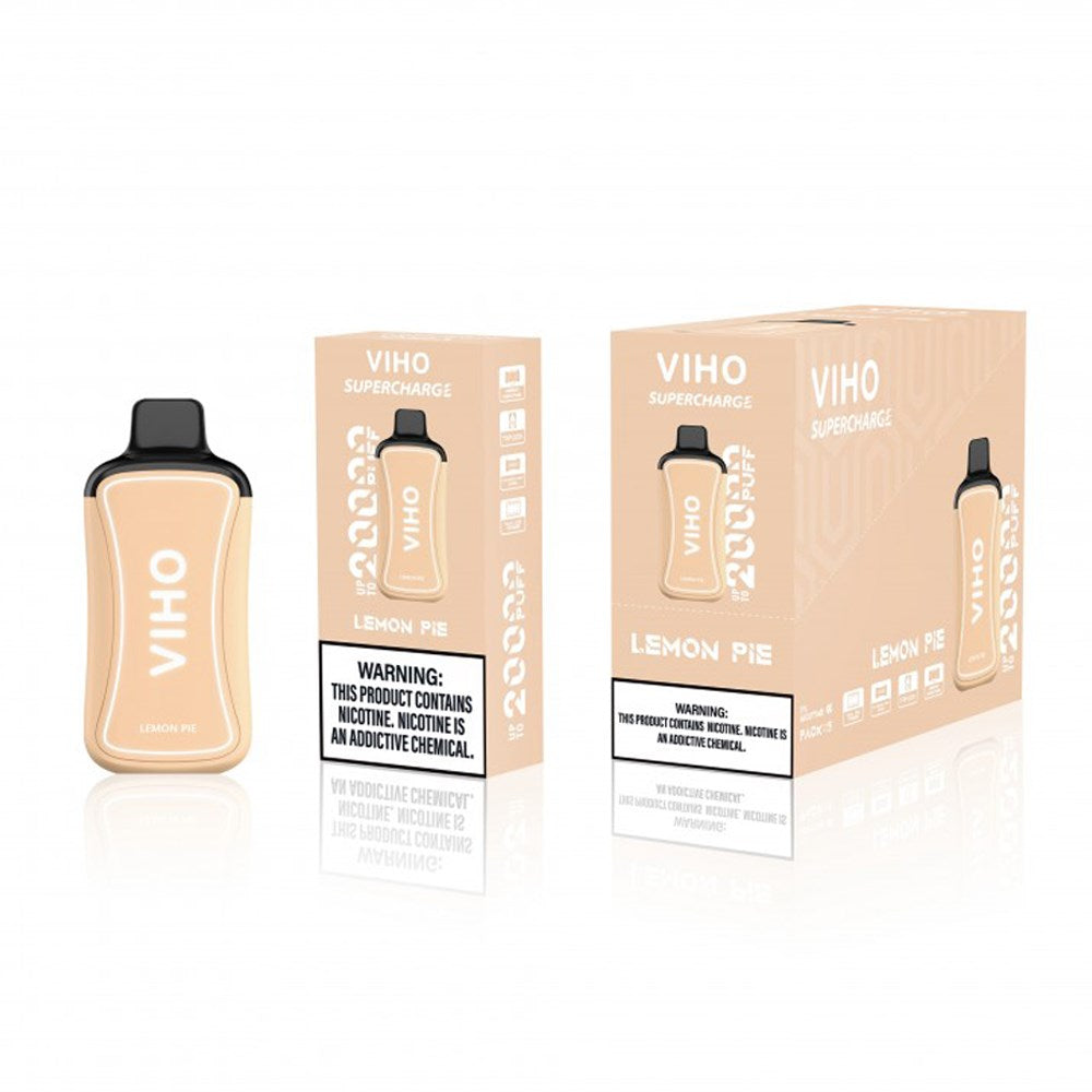 VIHO SUPERCHARGE 5% NIC 20000PUFFS DISPOSABLE -LEMON PIE