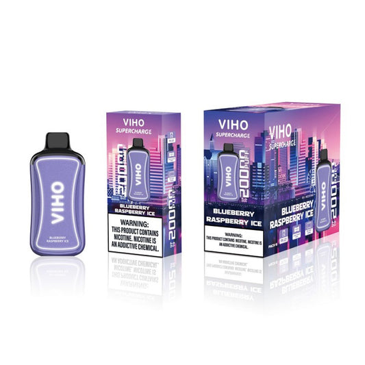 VIHO SUPERCHARGE 5% NIC 20000PUFFS DISPOSABLE - BLUEBERRY RASP ICE