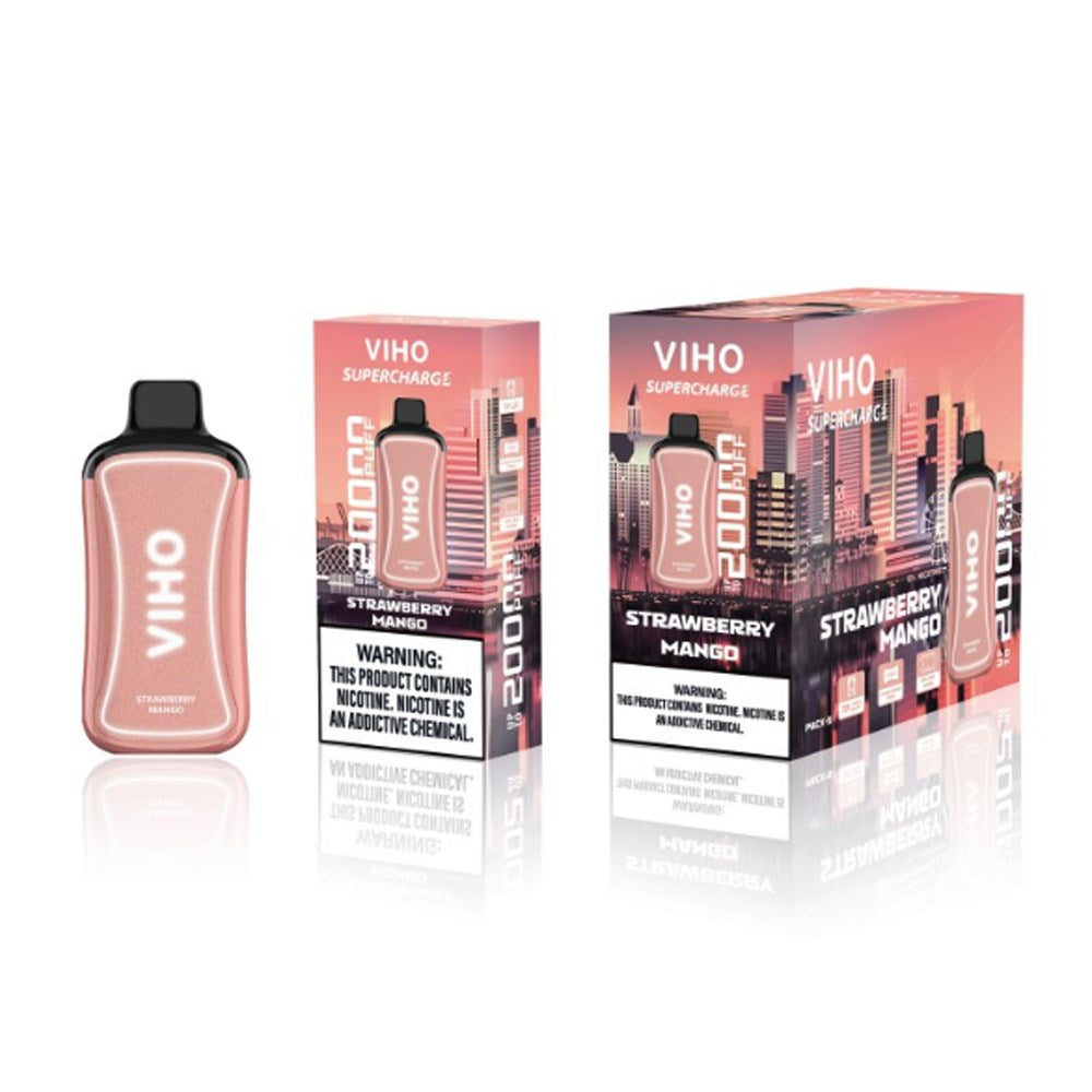 VIHO SUPERCHARGE 5% NIC 20000PUFFS DISPOSABLE - STRAW MANGO