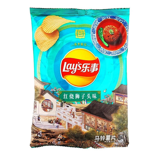 LAY'S BIG WAVE  SPRING LIMITED CHIPS  - BRAISED LOIN HEAD