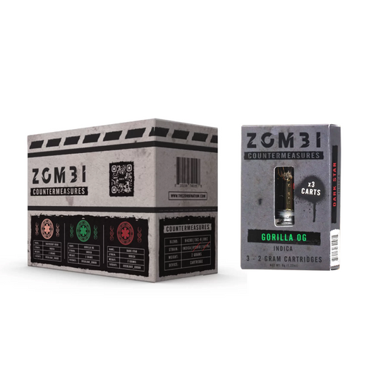 ZOMBI COUNTERMEASURE TRIPLE CARTRIDGE - OG KUSHXWEDDING CAKEXDARK STAR