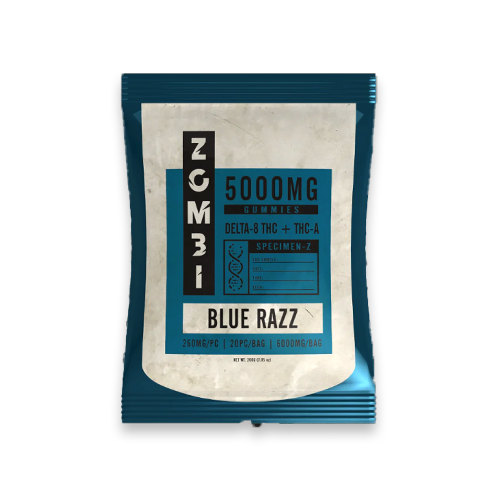 ZOMBI 5000MG GUMMIES - BLUE RAZZ
