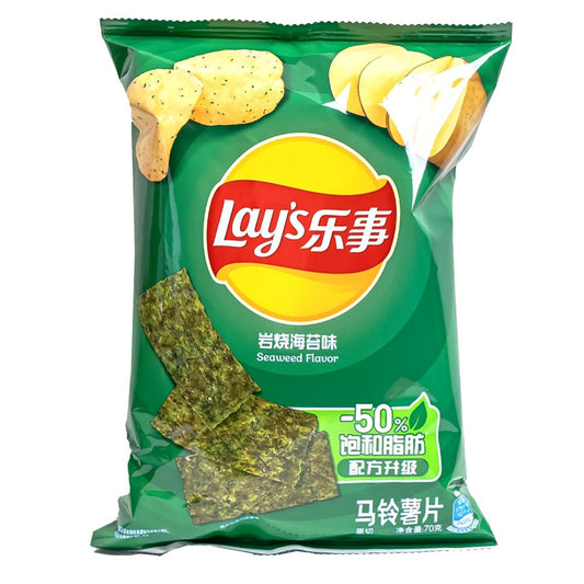 LAY'S 70G POTATO CHIPS - ROCK FIRED SEAWEED
