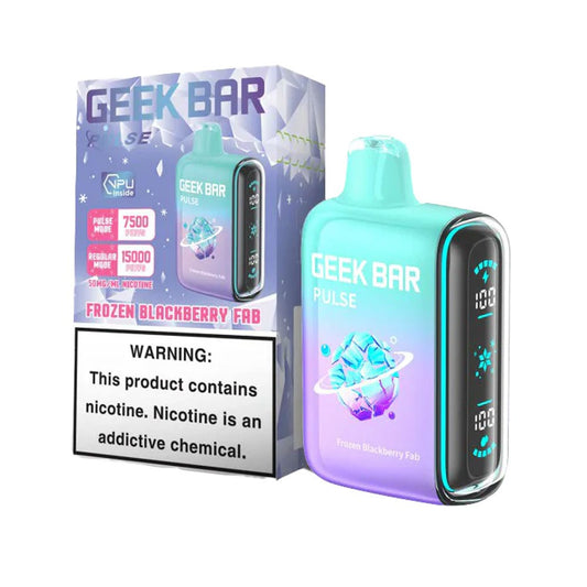GEEK BAR PULSE 5% NIC 15000 PUFFS DISPOSABLE - FROZEN BLACKBERRY FAB
