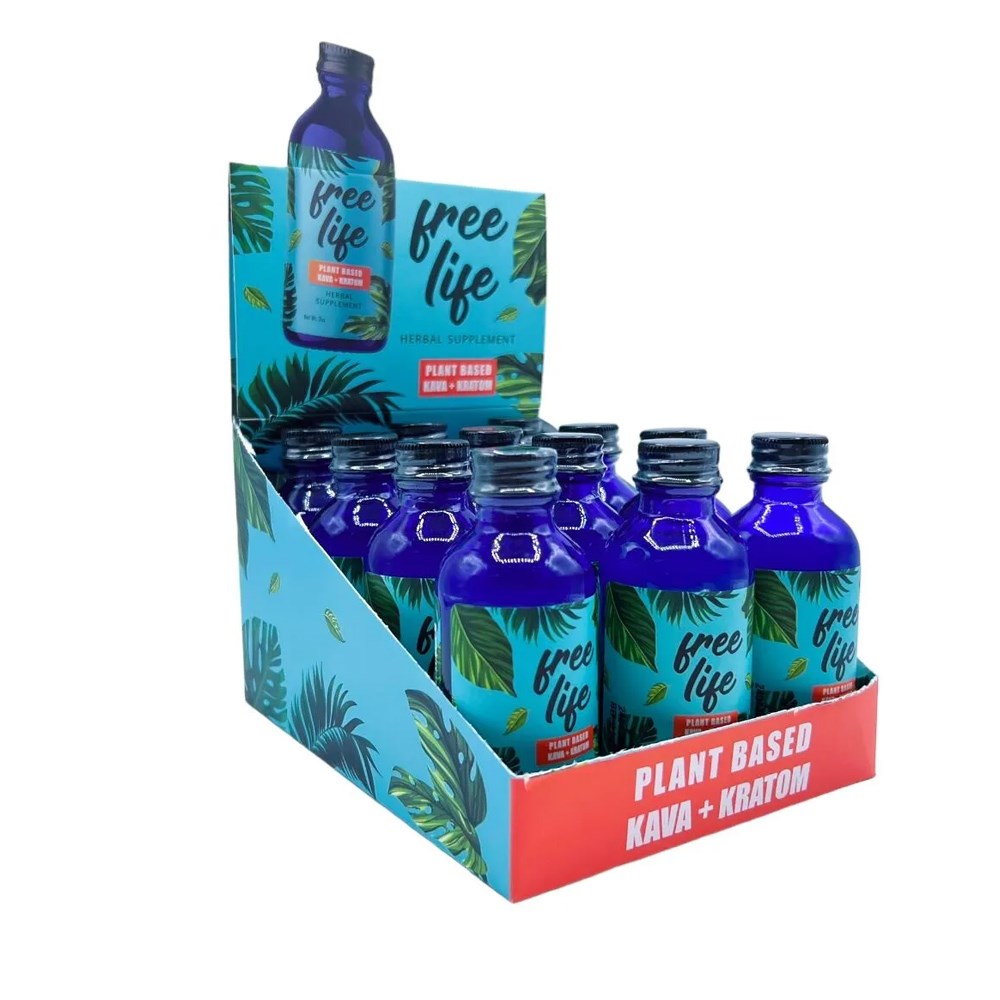 FREE LIFE SHOTS KAVA+KRATOM 12CT/DISPLAY