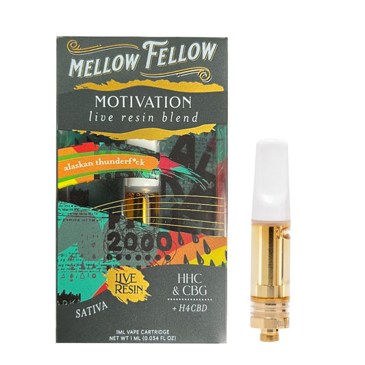 MELLOW FELLOW LIVE RESIN MOTIVATION BLEND 1ML CARTRIDGE - ALASKAN THUNDER FUCK
