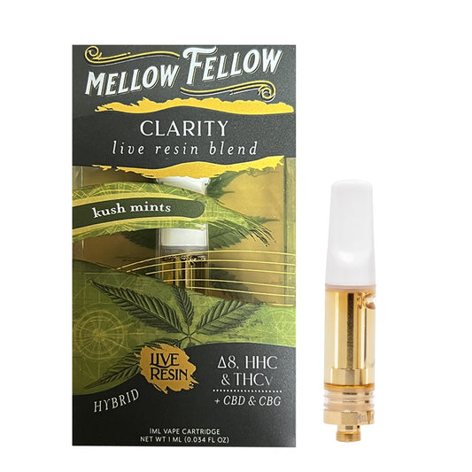 MELLOW FELLOW LIVE RESIN CLARITY BLEND 1ML CARTRIDGE - KUSH MINTS