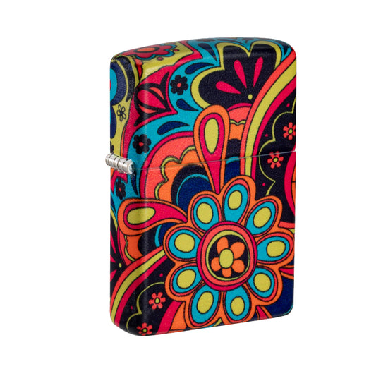 ZIPPO 49352 FLOWER POWER DESIGN LIGHTER