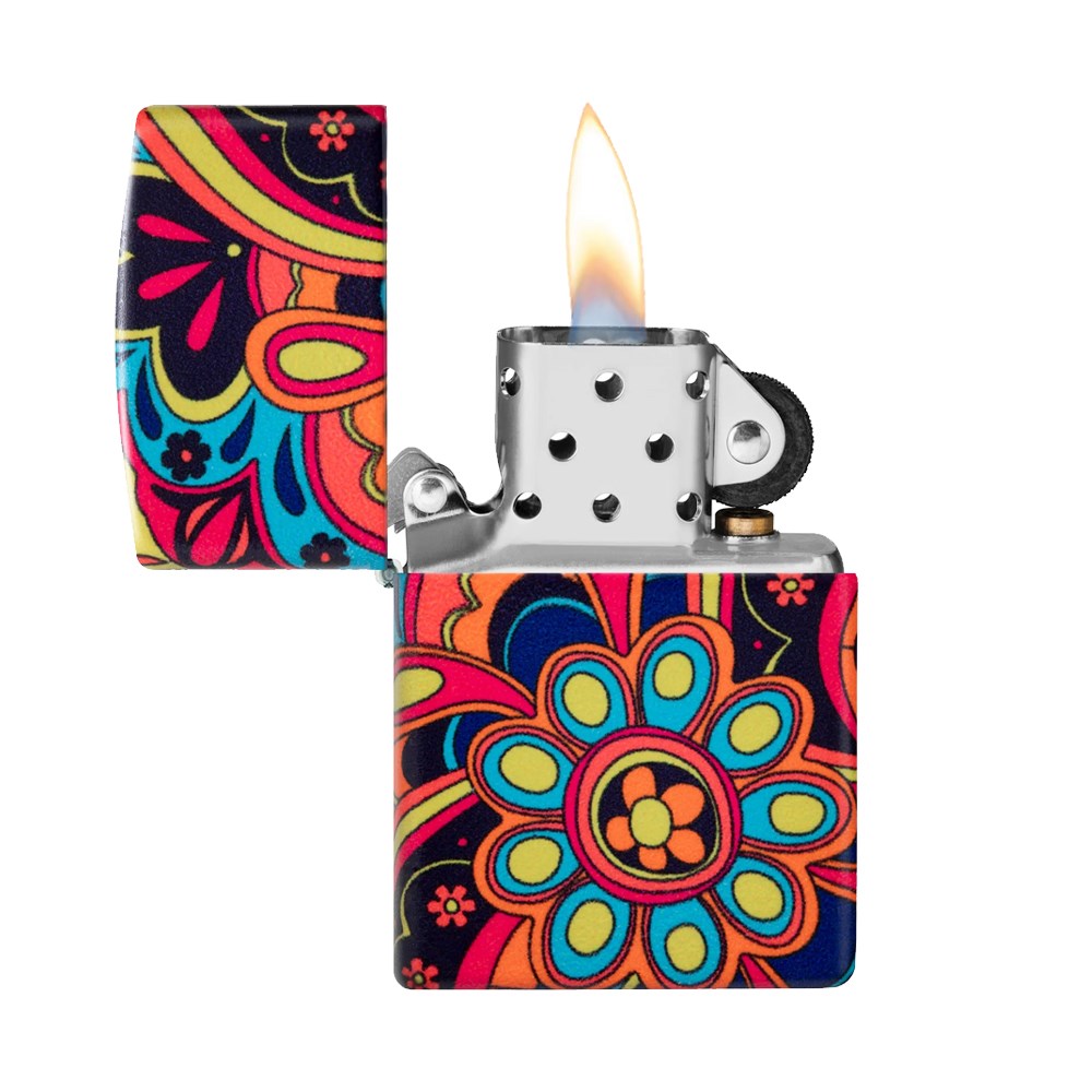 ZIPPO 49352 FLOWER POWER DESIGN LIGHTER