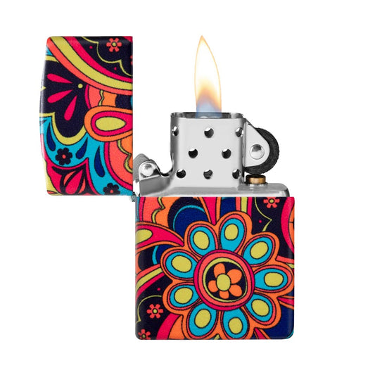 ZIPPO 49352 FLOWER POWER DESIGN LIGHTER