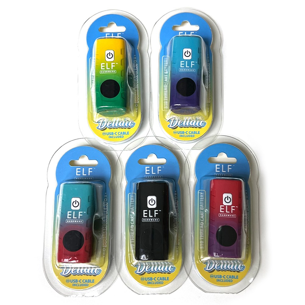 ELF THC 500 MaH DELTAIC BATTERY - ASSORTED COLORS