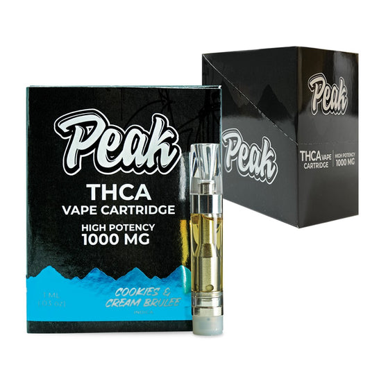 PEAK THCA 1ML VAPE CARTRIDGE INDICA - COOKIES &amp; CREAM BRULEE