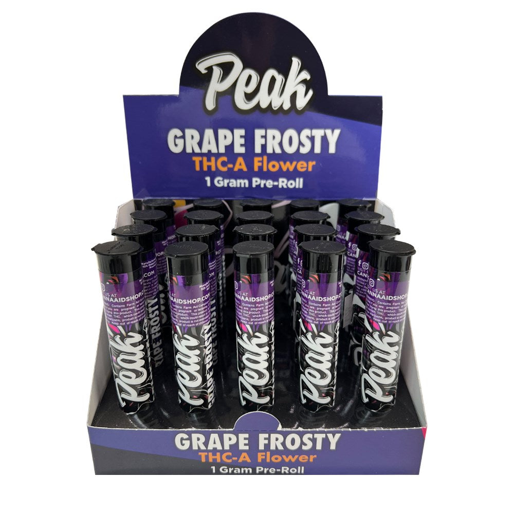 PEAK THCA 1ML PREROLL HYBRID - GRAPE FROSTY