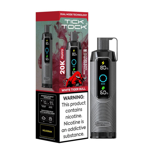 TICKTOCK 5% NIC 20K PUFFS  DISPOSABLE - WHITE TIGER